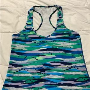 Blue green lululemon tank